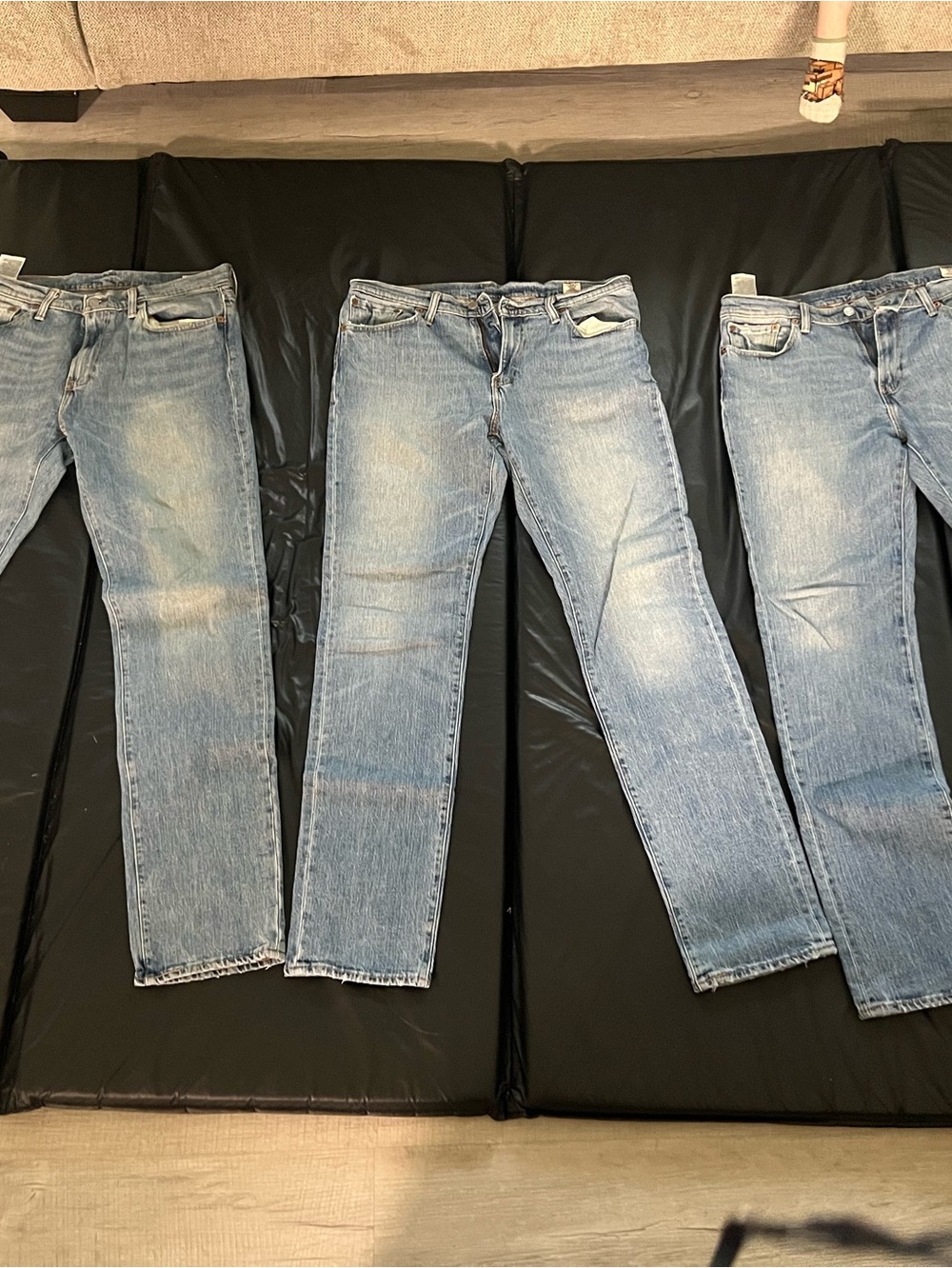 Bundle of 3 Levi's Men's Light Blue Straight Jeans